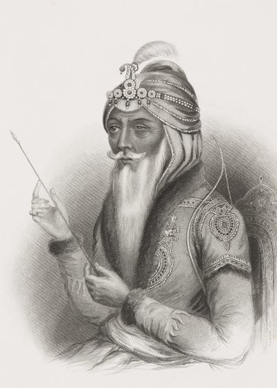 महाराजा रणजीत सिंह, &39;गैलरी ऑफ हिस्टोरिकल पोर्ट्रेट्स&39; से, c.1880 प्रकाशित द्वारा अंग्रेजी स्कूल