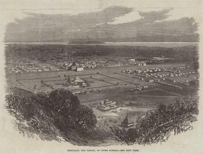 मांडले, ऊपरी बर्मा की राजधानी (उत्कीर्णन) द्वारा अंग्रेजी स्कूल