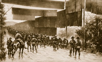 उजागर सड़क के लिए मैट स्क्रीन: गोरिजिया, 1914-19 में इटालियंस द्वारा नियुक्त एक उपकरण द्वारा अंग्रेजी स्कूल