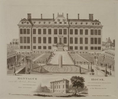 मोंटेग हाउस, अब ब्रिटिश संग्रहालय, 1813 द्वारा अंग्रेजी स्कूल