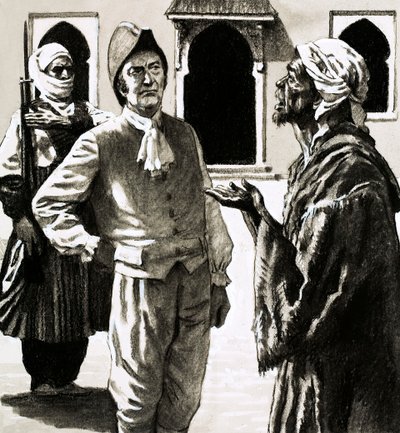 मिस्टर जोसेफ डुपोइस का सामना एक बेडरेग्ड प्राणी (कागज पर गौचे) से हुआ था द्वारा अंग्रेजी स्कूल