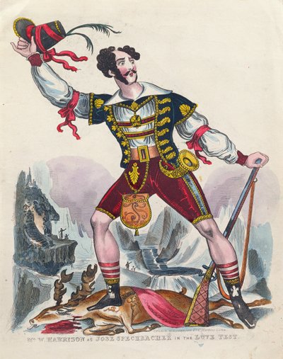 मि। डब्ल्यू। हैरिसन इन जोस स्पीकबैकर इन द लव टेस्ट, c.1840 द्वारा अंग्रेजी स्कूल