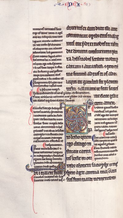 Ms.27, f.132v: नए नियम की एक चमकदार प्रति से पृष्ठ द्वारा अंग्रेजी स्कूल