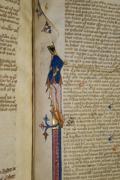 सुश्री न्यू कोल 242, f.178r, वाल्टर बर्ले द्वारा अरस्तू की राजनीति पर टिप्पणी (कलम और स्याही) द्वारा अंग्रेजी स्कूल