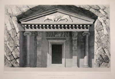 मायरा - टॉम्ब कट इन द रॉक, पब। 1863 लिथोग्राफ। द्वारा अंग्रेजी स्कूल