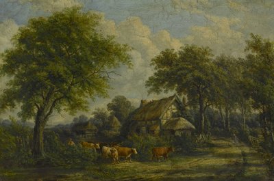 बर्कस्वेल के पास, c.1850 द्वारा अंग्रेजी स्कूल