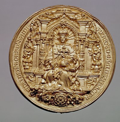 हेनरी VIII (1491-1547) (सोने) की मुहर का उलटा (रिवर्स के लिए 181809 देखें) द्वारा English School