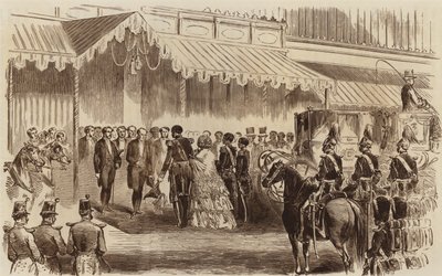 क्रिस्टल पैलेस का उद्घाटन, महामहिम का आगमन, 1854 द्वारा अंग्रेजी स्कूल