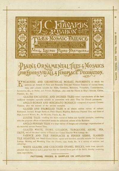 आर्किटेक्ट्स, सर्वेयर और इंजीनियर्स कम्पेंडियम 1892 से पेज द्वारा अंग्रेजी स्कूल