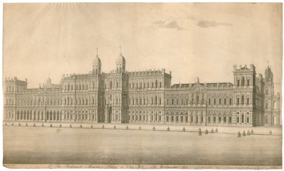 व्हाइटहॉल का महल। प्रकाशित 1748 द्वारा English School