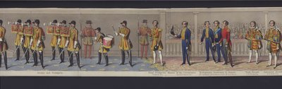 महारानी विक्टोरिया की शादी के चित्रमाला का हिस्सा, c.1840 (हाथ से रंगा हुआ एक्वाटिंट) द्वारा अंग्रेजी स्कूल