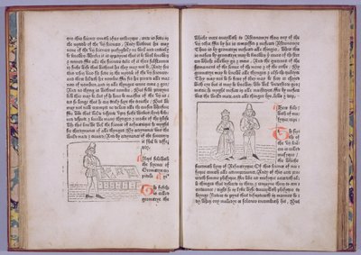 विलियम Caxton, 1481 (woodcut und letterpress) द्वारा प्लेट सी 5 वी-सी 6 आर, &39;हियर बींग्ननेथ द बुक ऑफ द वर्ल्ड ऑफ द वर्ल्ड&39; द्वारा अंग्रेजी स्कूल