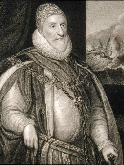 'लॉज के ब्रिटिश पोर्ट्रेट्स' से चार्ल्स हॉवर्ड (1536-1624) का पोर्ट्रेट द्वारा अंग्रेजी स्कूल
