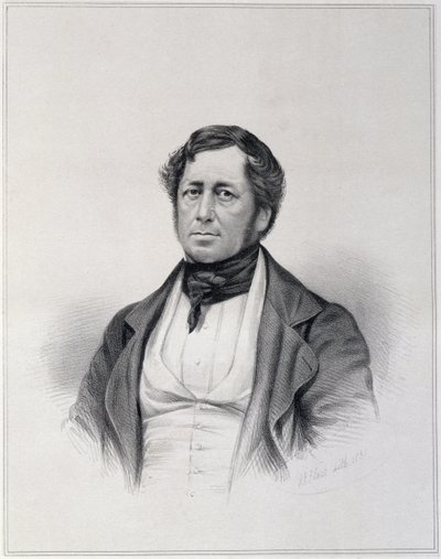 पोर्ट ऑफ चार्ल्स जोसेफ हुलमंडेल (1789-1850), जीबी ब्लेक द्वारा उत्कीर्ण, 1851 द्वारा अंग्रेजी स्कूल