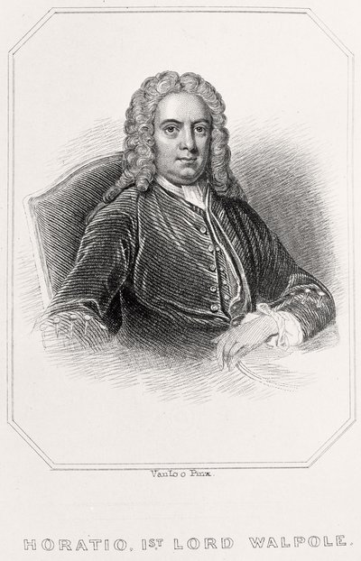 पोर्ट्रेट ऑफ़ होरैटो, 1 लॉर्ड वालपोल, 1835 द्वारा अंग्रेजी स्कूल