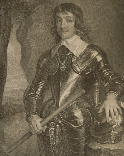 जेम्स हैमिल्टन का पोर्ट्रेट (1606-49) तीसरा मार्क्विस और हैमिल्टन का पहला ड्यूक, &39;लॉज ब्रिटिश पोर्ट्रेट्स&39;, 1823 से द्वारा अंग्रेजी स्कूल