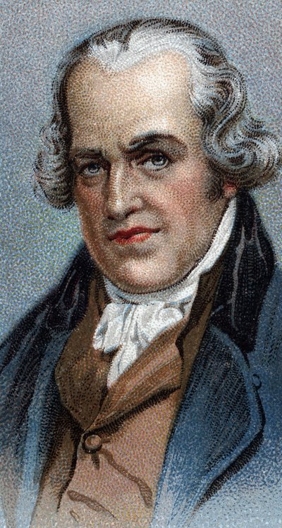 जेम्स वाट (1736-1819) का पोर्ट्रेट, स्कॉटिश इंजीनियर - श्रृंखला "" लीडर्स ऑफ मेन "" से - क्रोमोलिथोग्राफी - इंग्लिश स्कूल, 20 वीं शताब्दी - द्वारा अंग्रेजी स्कूल
