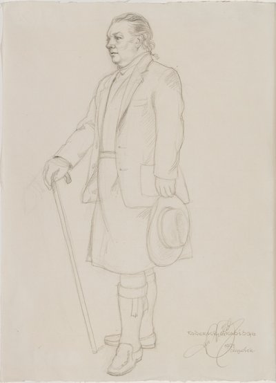 रोडरिक ग्रेडिज का चित्र, c.1987 द्वारा अंग्रेजी स्कूल