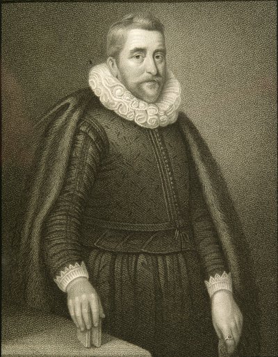 सर हेनरी वॉटन (1568-1639) का पोर्ट्रेट &39;लॉज ब्रिटिश पोर्ट्रेट्स&39;, 1823 से द्वारा अंग्रेजी स्कूल