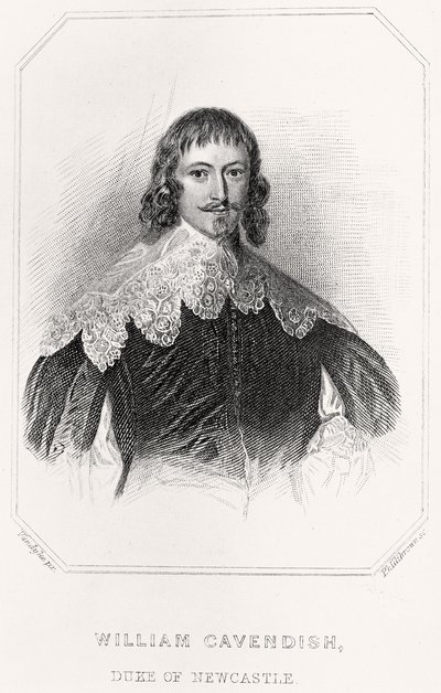 विलियम कैवेंडिश का पोर्ट्रेट, न्यूकैसल का ड्यूक, 1835 द्वारा अंग्रेजी स्कूल
