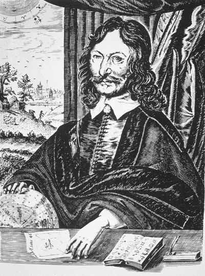 विलियम लिली का चित्रण (1602-81), उनके ईसाई ज्योतिष, लंदन 1647 से, इतिहास के जादू में सचित्र, 19 वीं सदी के अंत में प्रकाशित द्वारा अंग्रेजी स्कूल