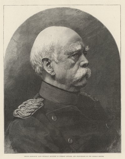प्रिंस बिस्मार्क, विदेश मामलों के दिवंगत प्रशिया मंत्री और जर्मन साम्राज्य के चांसलर (उत्कीर्णन) द्वारा अंग्रेजी स्कूल