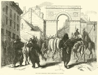 मवेशियों को लाने वाली सेना को प्रशिया, अक्टूबर 1870 में द्वारा अंग्रेजी स्कूल