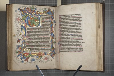 सरम के साथ Psalter कैलेंडर का उपयोग करें, फ़ॉल्स 72 वर्सो फोल 73 रेक्टो, c.1425-75 (स्याही, पेंट और सोने पर वेल्लम) द्वारा अंग्रेजी स्कूल