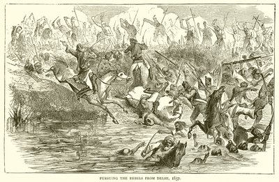 दिल्ली से विद्रोहियों का पीछा करते हुए, 1857 द्वारा अंग्रेजी स्कूल