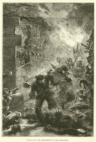 कैटकॉम्ब्स में विद्रोहियों का पीछा, मई 1871 द्वारा अंग्रेजी स्कूल