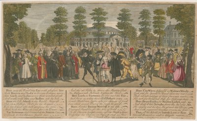 रानीलघ गार्डन। वेनिस राजदूत के लिए बहाना, 1749 द्वारा अंग्रेजी स्कूल