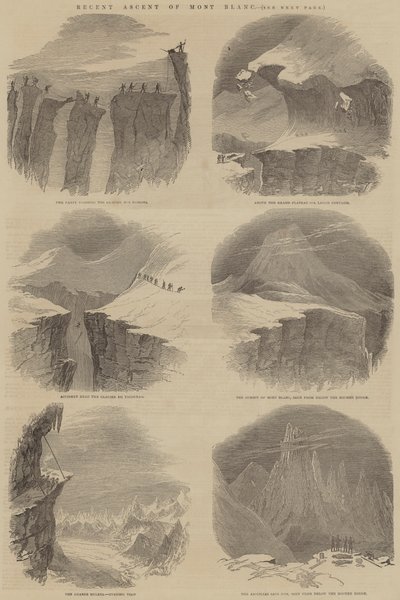 मोंट ब्लांक की हालिया चढ़ाई (उत्कीर्णन) द्वारा अंग्रेजी स्कूल