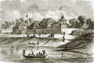 टीएन-त्सिन में फ्रांसीसी और अंग्रेजी राजदूतों का निवास द्वारा अंग्रेजी स्कूल