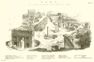 रोम। फोरम (कैम्पो वेकिनो) 1830 में द्वारा अंग्रेजी स्कूल
