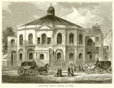 1814 में रोलैंड हिल्स चैपल द्वारा अंग्रेजी स्कूल