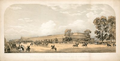 रॉयल एक्जीबिशन टू द ग्रेट एग्जीबिशन 1851, ईस्ट एंट्रेंस द्वारा अंग्रेजी स्कूल