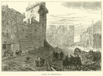 थिओनविले के खंडहर, दिसंबर 1870 द्वारा अंग्रेजी स्कूल