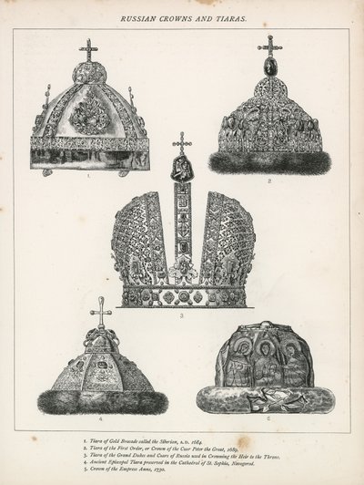 रूसी मुकुट और tiaras द्वारा अंग्रेजी स्कूल