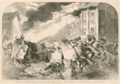 लंदन के कैमडेन टाउन गुड्स स्टेशन और उत्तर-पश्चिम रेलवे में देर से आग लगी द्वारा अंग्रेजी स्कूल