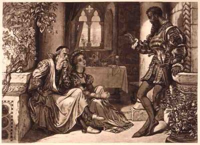 ओथेलो से दृश्य, अधिनियम I दृश्य 3, विलियम शेक्सपियर द्वारा (1564-1616) (उत्कीर्णन) द्वारा अंग्रेजी स्कूल