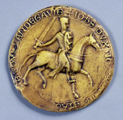 किंग जॉन (1167-1216) की मुहर 1200 द्वारा अंग्रेजी स्कूल