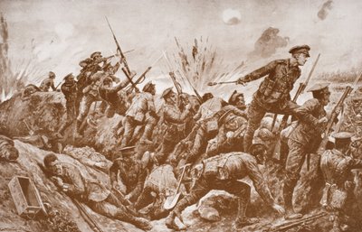 दूसरे-लेफ्टिनेंट जीएच वूली ने अपने पुरुषों के साथ हिल 60 की रक्षा में द्वारा अंग्रेजी स्कूल