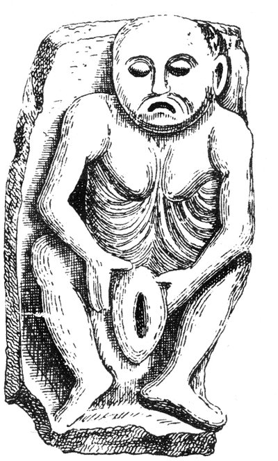 शीला-ना-गिग, काउंटी कैवन, आयरलैंड में एक चर्च से द्वारा अंग्रेजी स्कूल