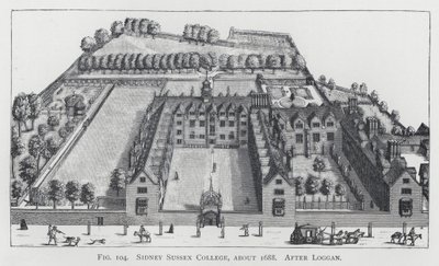 लोगगन (उत्कीर्णन) के बाद सिडनी ससेक्स कॉलेज, लगभग 1688 द्वारा अंग्रेजी स्कूल