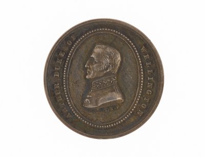 1852 के ड्यूक ऑफ वेलिंगटन की मृत्यु की स्मृति में रजत पदक द्वारा अंग्रेजी स्कूल