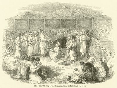 मण्डली का पापबलि, मेलविल, लैव्यव्यवस्था iv (उत्कीर्णन) द्वारा अंग्रेजी स्कूल