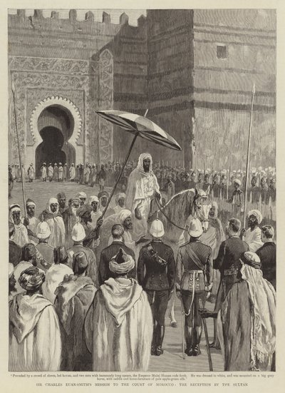 सर चार्ल्स यूआन-स्मिथ का मिशन ऑफ़ द मोरक्को, सुल्तान द्वारा रिसेप्शन द्वारा अंग्रेजी स्कूल