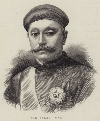 सर सालार जंग (उत्कीर्णन) द्वारा अंग्रेजी स्कूल