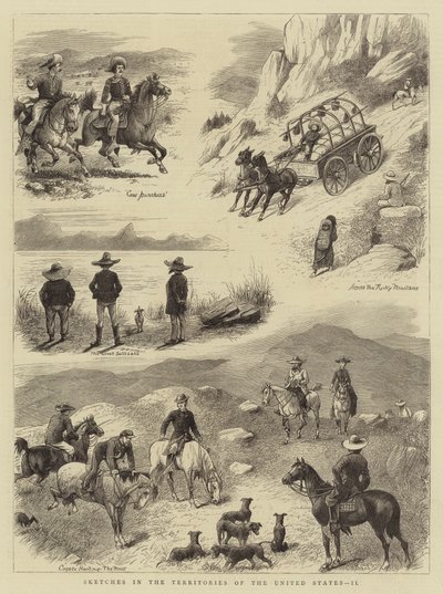 संयुक्त राज्य अमेरिका के क्षेत्रों में रेखाचित्र, II (उत्कीर्णन) द्वारा अंग्रेजी स्कूल