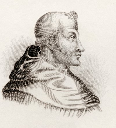 1825 में प्रकाशित &39;क्रैब्स हिस्टोरिकल डिक्शनरी&39; से सेंट थॉमस एक्विनास द्वारा अंग्रेजी स्कूल